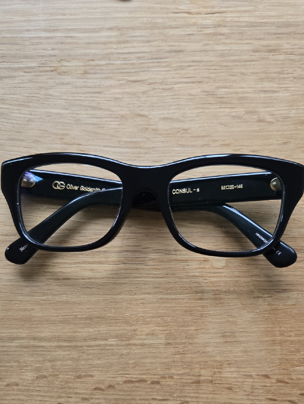 Oliver Goldsmith Consul-S Black Cat-Eye Glasses